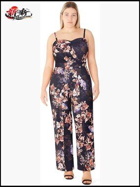 Floral Print Strapless Jumpsuit with Fit & Flare Silhouette